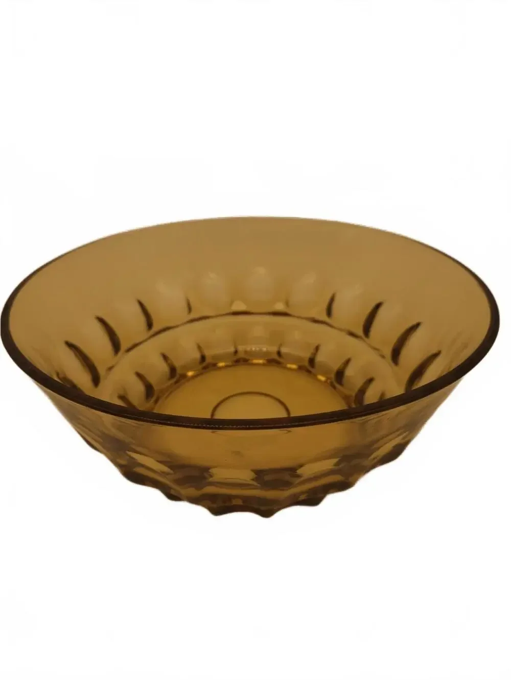 Hazel Atlas Amber Glass Reflection Thumbprint 10